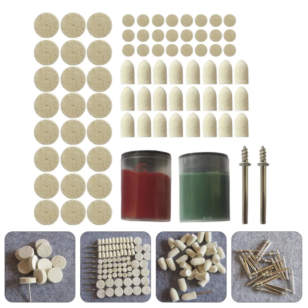 

76Pcs Wool Polishing Wheel Set Premium Safe Material for Metal Automotive Deep Hole Polishing Buffing Pad Kit