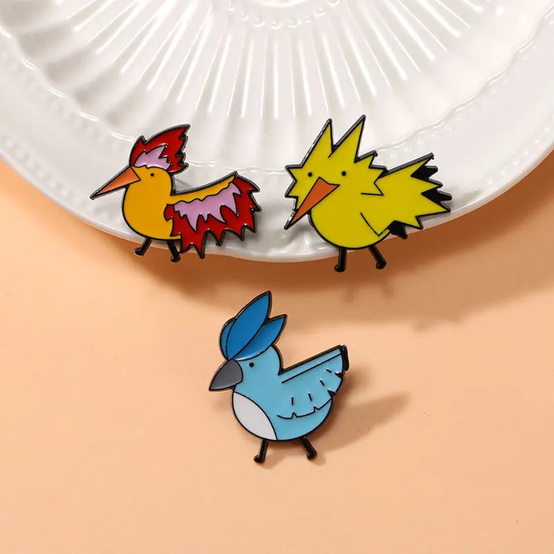 Cute Pok é mon, Three Holy Birds, Cartoon Badge, Anime, Film and Television, Pet, Flaming Bird, Brooch, Clothes and Accessories