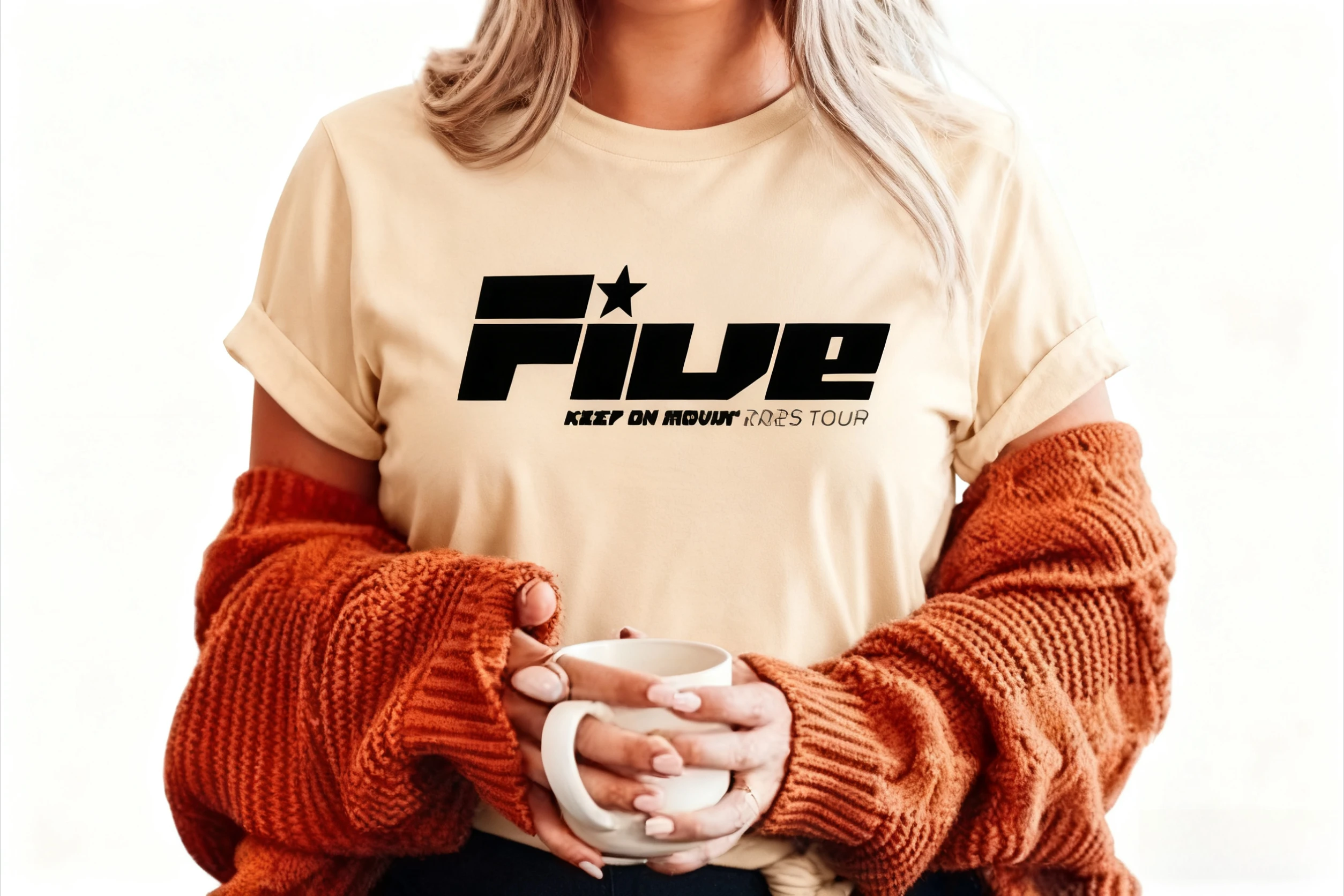 خمسة إبقاء على Movin 2025 جولة تي شيرت الموسيقى الحفل مروحة الفرقة العليا غنائي حجم S إلى 4Xl 100% القطن الجولة الرقبة للجنسين فضفاض المحملة #3