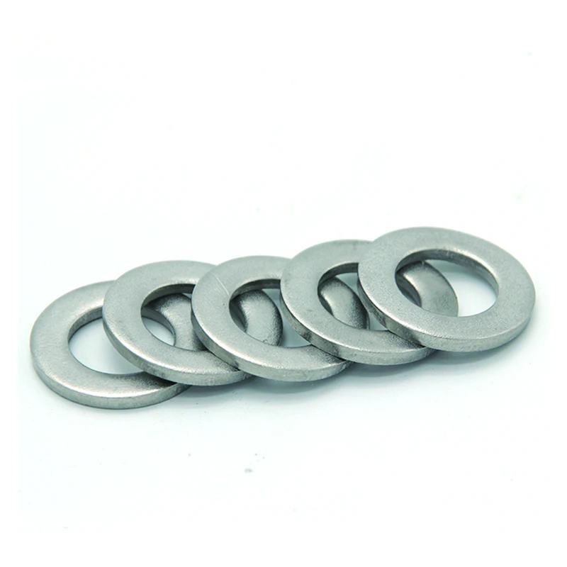 50pcs Flat Washer Plain Gasket Pad M2 M2.5 M3 M4 M5 M6 M8 M10 M12 M14 M16 M20 M22 M24 GB97 DIN988 304 Stainless Steel 10MM 12MM