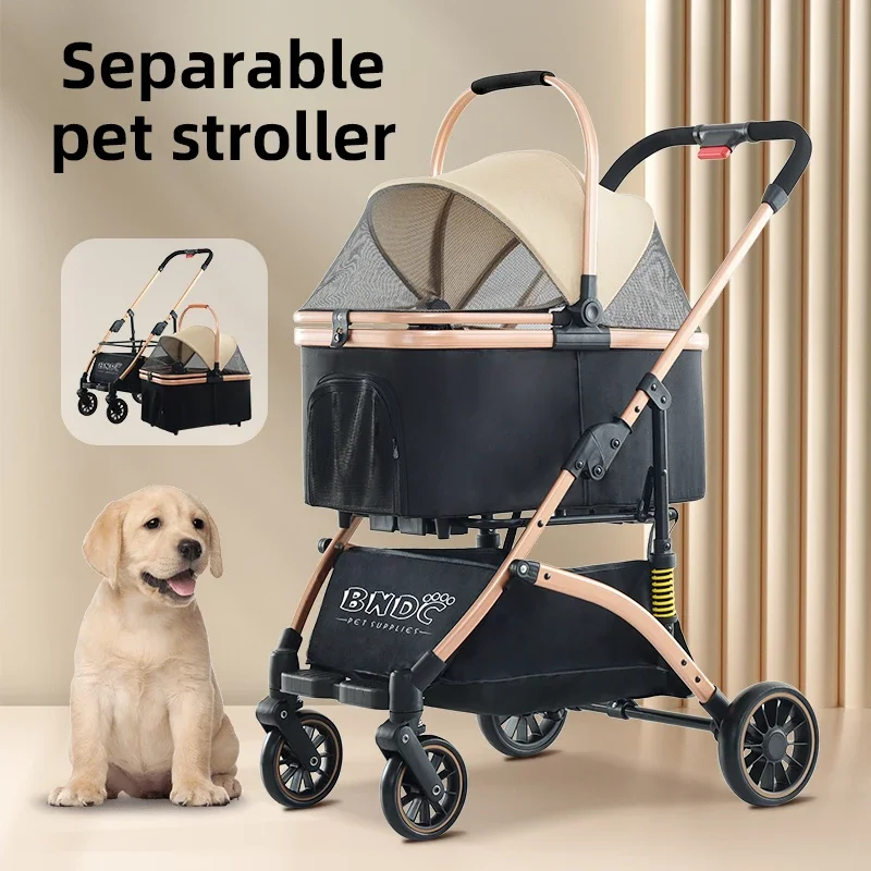 Luxury 4 wheel small pet stroller for cat/pet fold travel stroller small dog for pet travel /wholesale dog stroller pet carrier