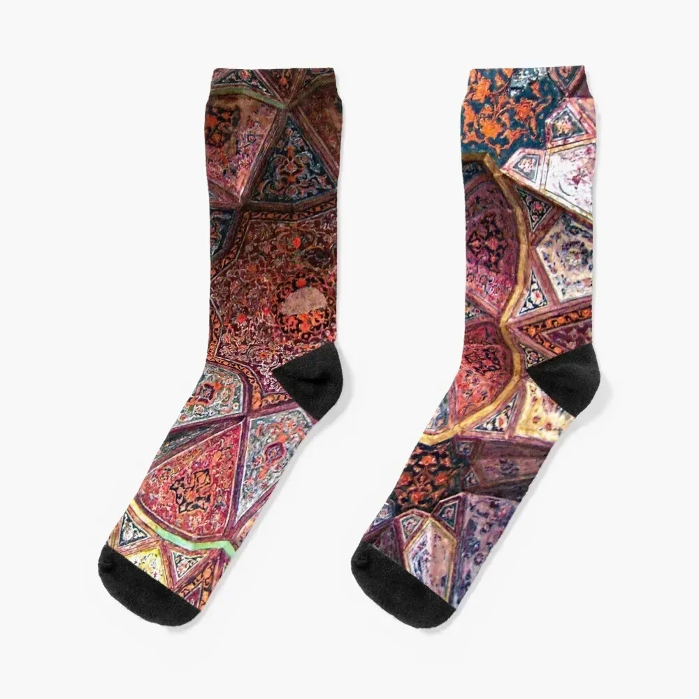

Decorative Ornamental Persian Tile Mosaic Ceiling, Persia, Iran Socks FASHION Stockings compression hip hop Socks Women Men's