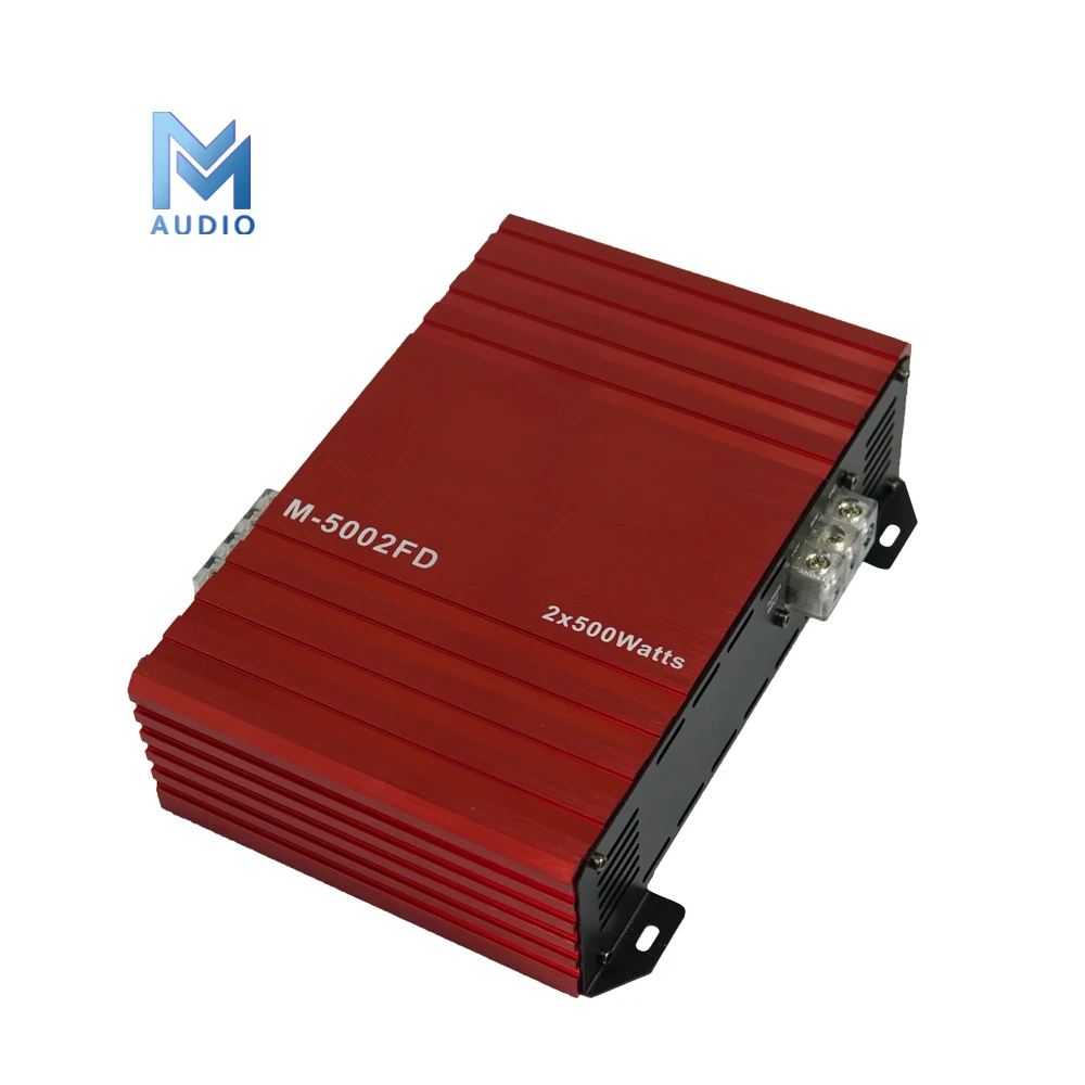 High-end 500 Watts High Power Small Size 2 Channel Full Range Class D Car Audio Amplifier