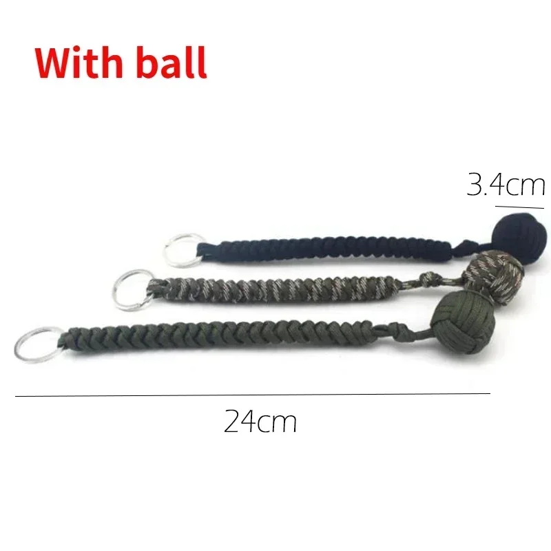 Monkey Fist Steel Ball Self Defense Lanyard Keychain Window Breaker Outdoor Survival Protection for Women Girls Security