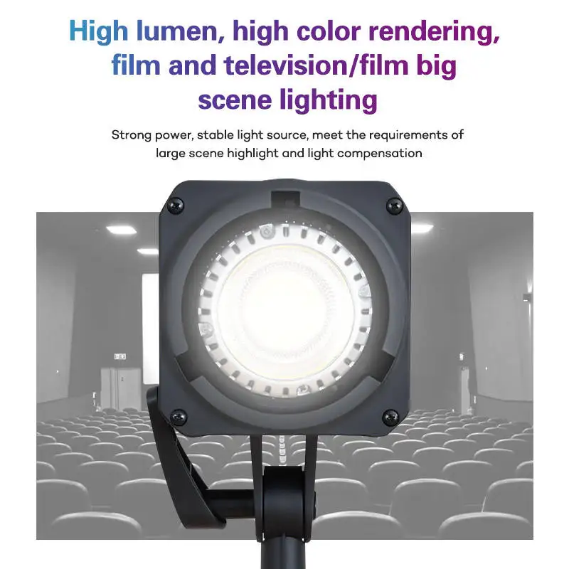 Professional 120W COB LED Lights 3200-5600K Continuous Lighting Equipment for Studio Shooting Audio Video Photographic Lighting