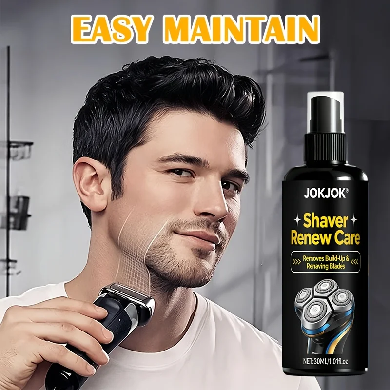 Electric Shaver Renew Care Spray 30ML Lubricating Cleaner For Rotary Razor Hair Clipper Trimmer Anti Rust Noise Reduction Oil view 4