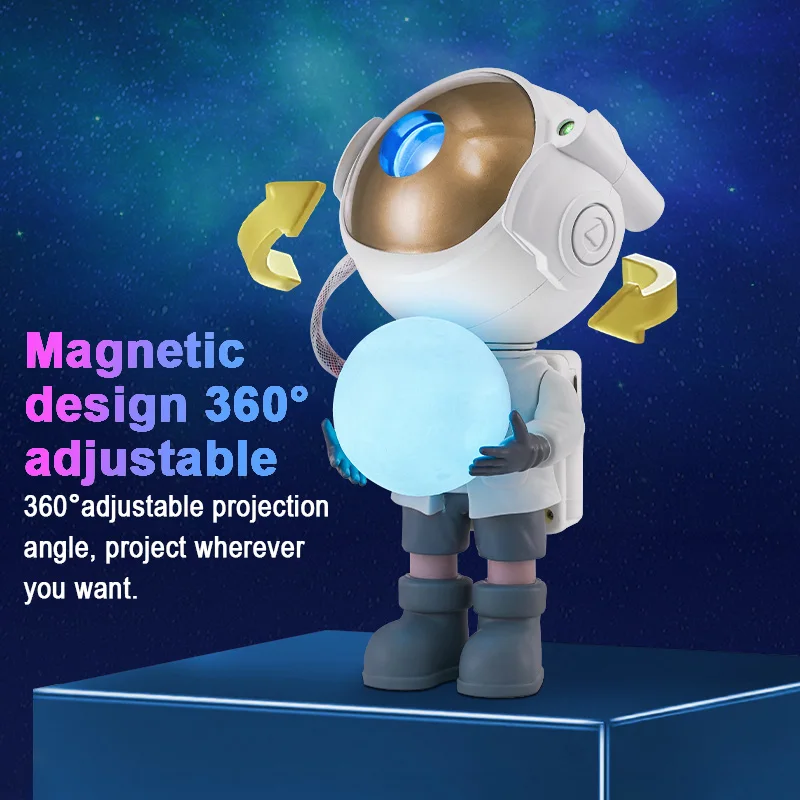 Astronaut Galaxy Star Projector LED Night Light Starry Sky Moon Lamp For Decoration Bedroom Home Decorative Luminaires Gifts