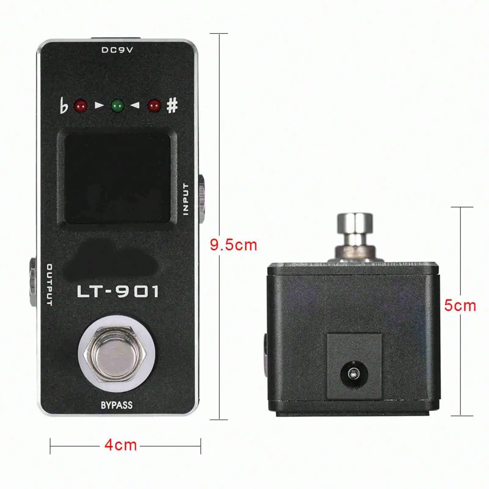 

Мини-хроматический гитарный тюнер с педальным эффектом True Bypass, ЖК-дисплей