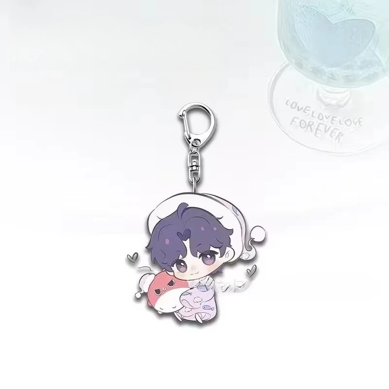 Game Love and Deepspace Sweet Dream Weave Acrylic Keychain Rafayel Xavier Zayne Sylus Caleb Cute Pajamas Jewelry Accessory Gift