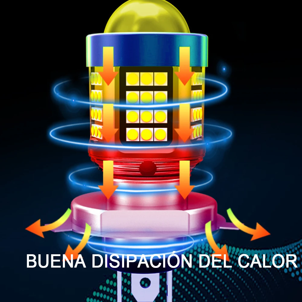 H4 LED المصابيح الأمامية للدراجات النارية الأبيض عالية منخفضة شعاع العارض عدسة الضباب مصباح سكوتر دراجة نارية كشافات