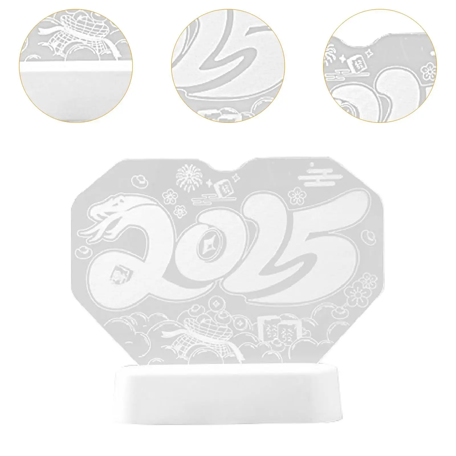 Acrylic Light Sign Ornament Colorful Night Light for Desktop Office Indoor