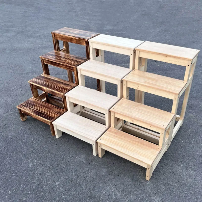 Luxury Toddler Step Stools Window Multifunction Platform Wooden Decorative Ladders Lightweight  Escalera Furniture