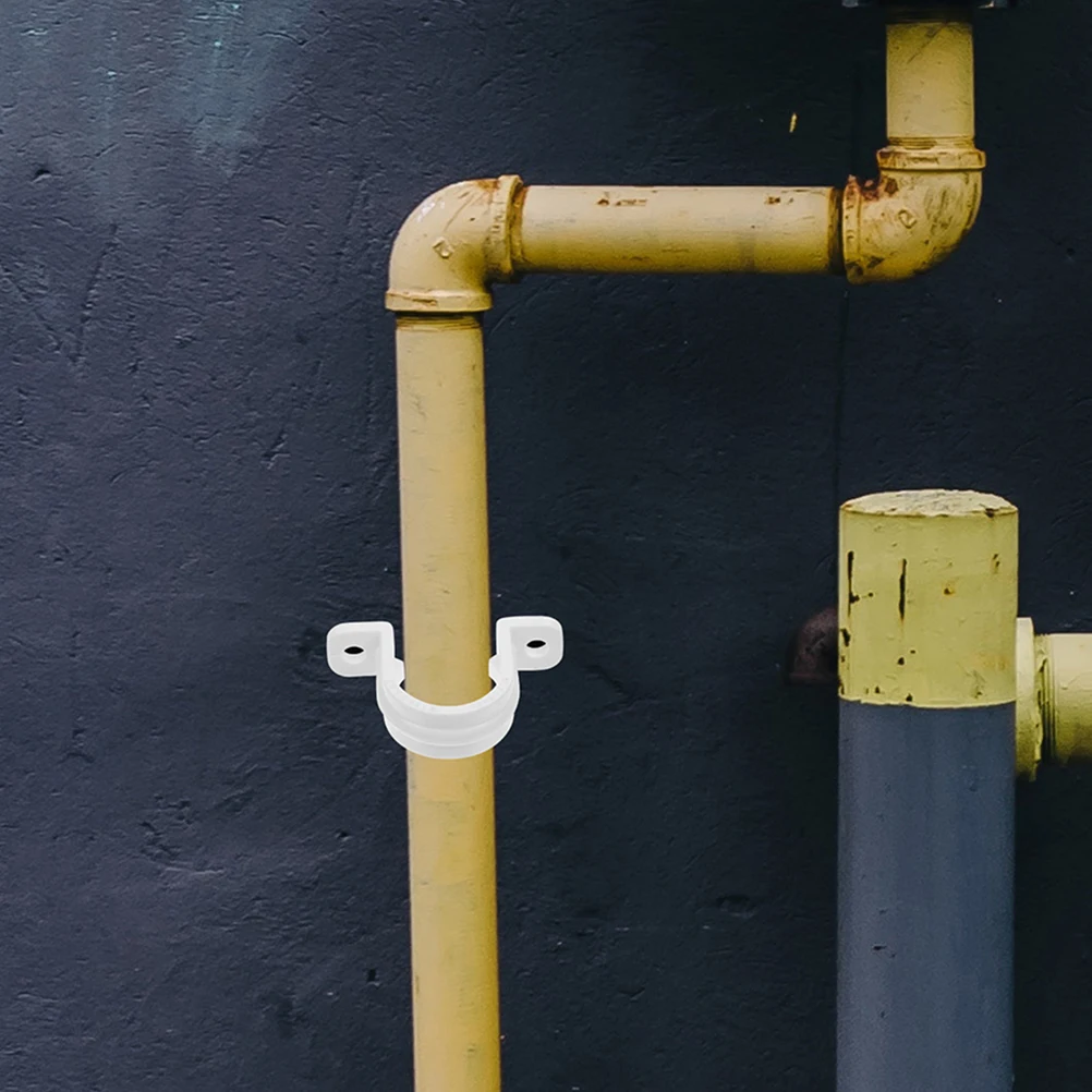 

20pcs Pvc Pipe Connector U-Tube Strap Clamps Heavy Duty For Oil Water Chemical Pipeline Fixing Tube Fasten Clamp Bracket