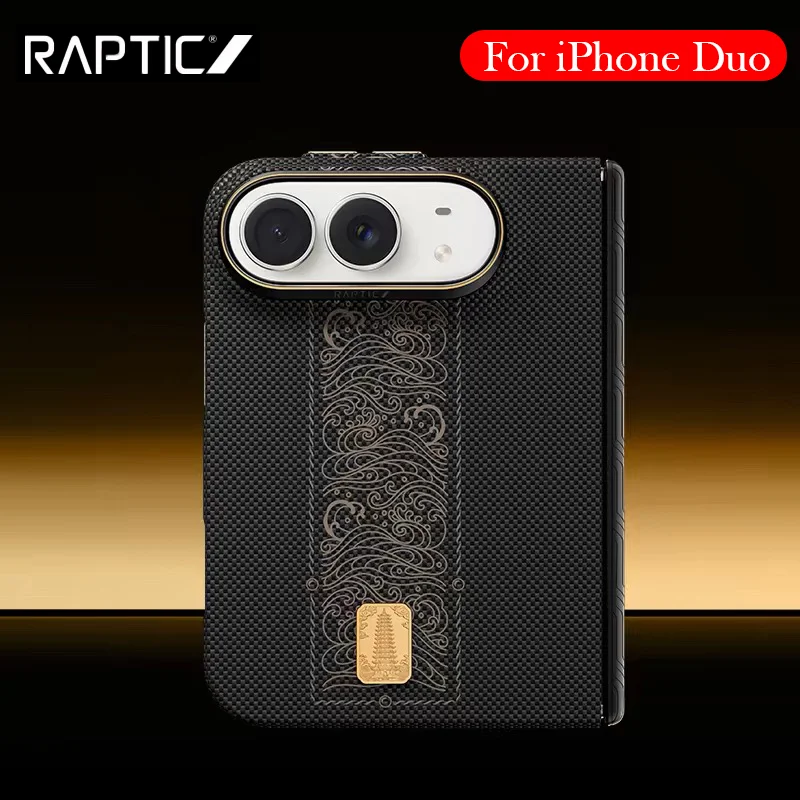 DEFENSE Carbon Fiber Case For iPhone Duo Kevlar Wireless Charging Back Cover Case for iPhone DUO
