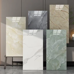 Tegel Wall Stickers Moisture-proof Waterproof Self Adhesive Wallpaper Marble Vinyl Decoration Salle De Bain Adesivi Murali