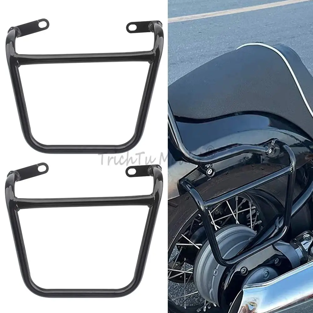 2Pcs Saddlebag Support Racks Motorcycle Saddlebag Bracket Compatible With Bmw R18 2020-2023 High Quality Steel Iron Vivid Black