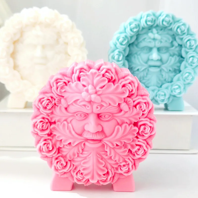 Magic Forest Flower Candle Silicone Mold Flower Aromatherapy Gift Handmade Soap Mold Aromatherapy Gypsum Ornament Mould