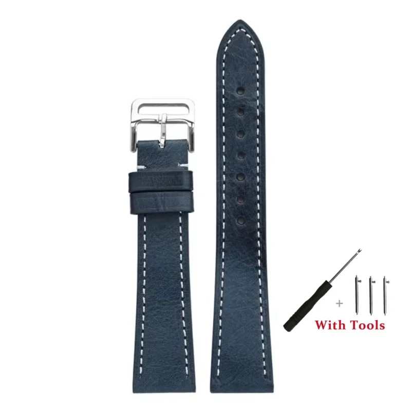 17mm 18mm 19mm 20mm 21mm 22mm 24mm Quick Release Öl Wachs Farbverlauf Retro Kalbsleder Leder Uhrenarmband für Universal Uhrenarmband – Detail 13