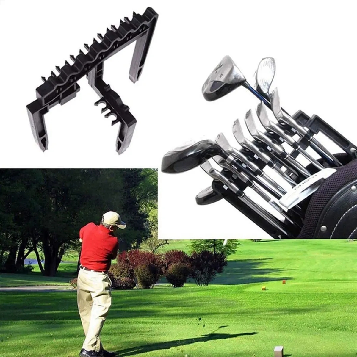 2X Golf Club Organizers Shafts Holder, Golf 9 Iron Club Holders Divider, ABS Shafts Holder Stacker