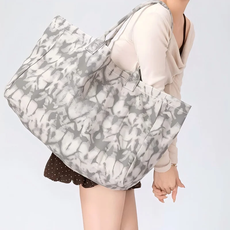 

Сумка-тоут из холщовой ткани с принтом тай-дай для йоги, вместительная сумка через плечо для спортзала, путешествий, ежедневного использования для женщин