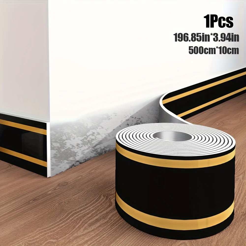 Vinyl Wallpaper Border,European Style Decor Trim for Bedroom&Living Room,Elegant White with Golden Accent,Wallpaper Border Decor