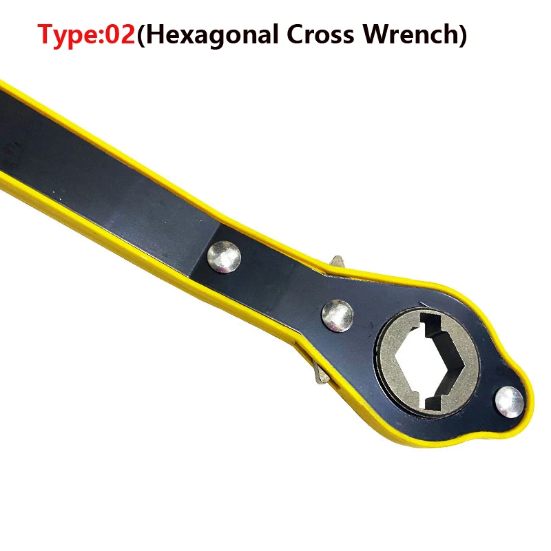 1PC Labor-saving Car Scissor Ratchet Spanner Key Tire Wheel Lug Wrench Car Jack Ratchet Wrench Hand Repair Tools