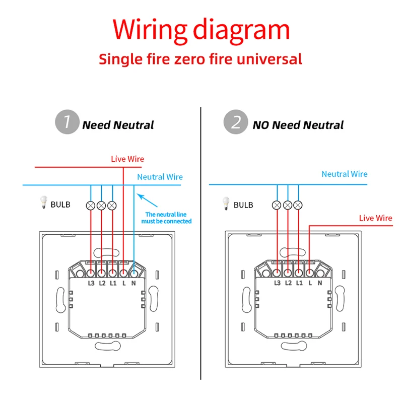 Tuya Zigbee Smart Touch Light Switch No Neutral Wire Required Smart Home Interruptor Smart Life, Alexa Google Home Yandex Alice