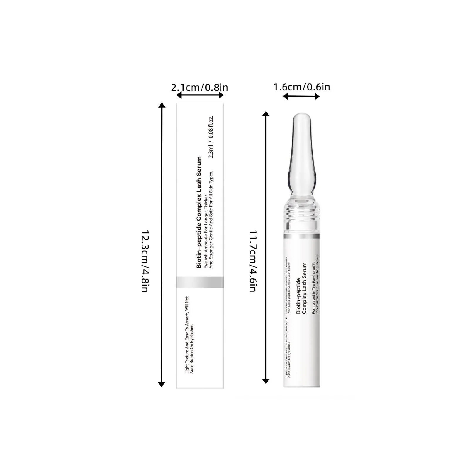 Sérum allongeant les cils, sérum de croissance des cils, cadeaux pour femmes qui rend les cils et les sourcils, semble plus épais et plus complet, 2.3ml