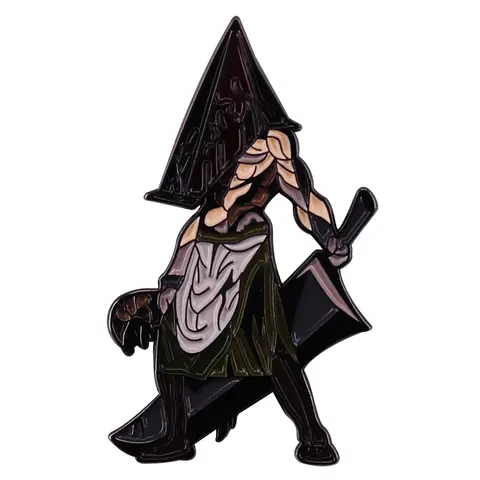 Silent Hillll Pyramid Head Enamel Pin Horror Video Game Movie Badge Backpack Decoration Jewelry