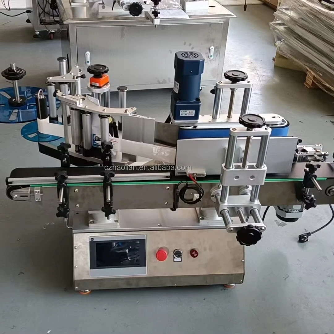 Desktop Automatic Sticker Round Plastic Glass Bottle Labeling Bottle Machine Semi Automatic For Bottle