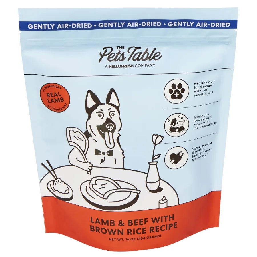 

Lamb and Beef with Brown Rice Air-Dried Dog Food, 1 lb