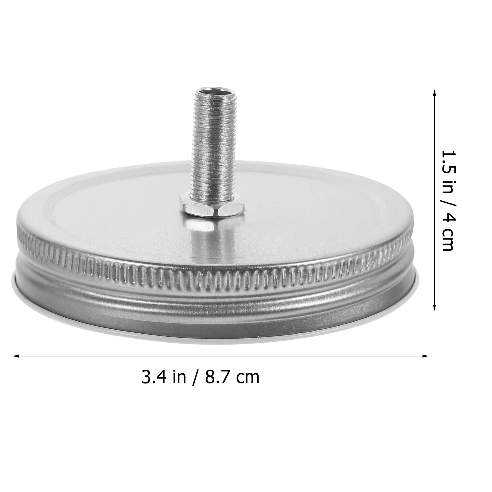 

2Pcs Mason Jar Lid Stainless Steel Oil Lamp Cover Alcohol Lamp Replacement Accessories Bottle Lid