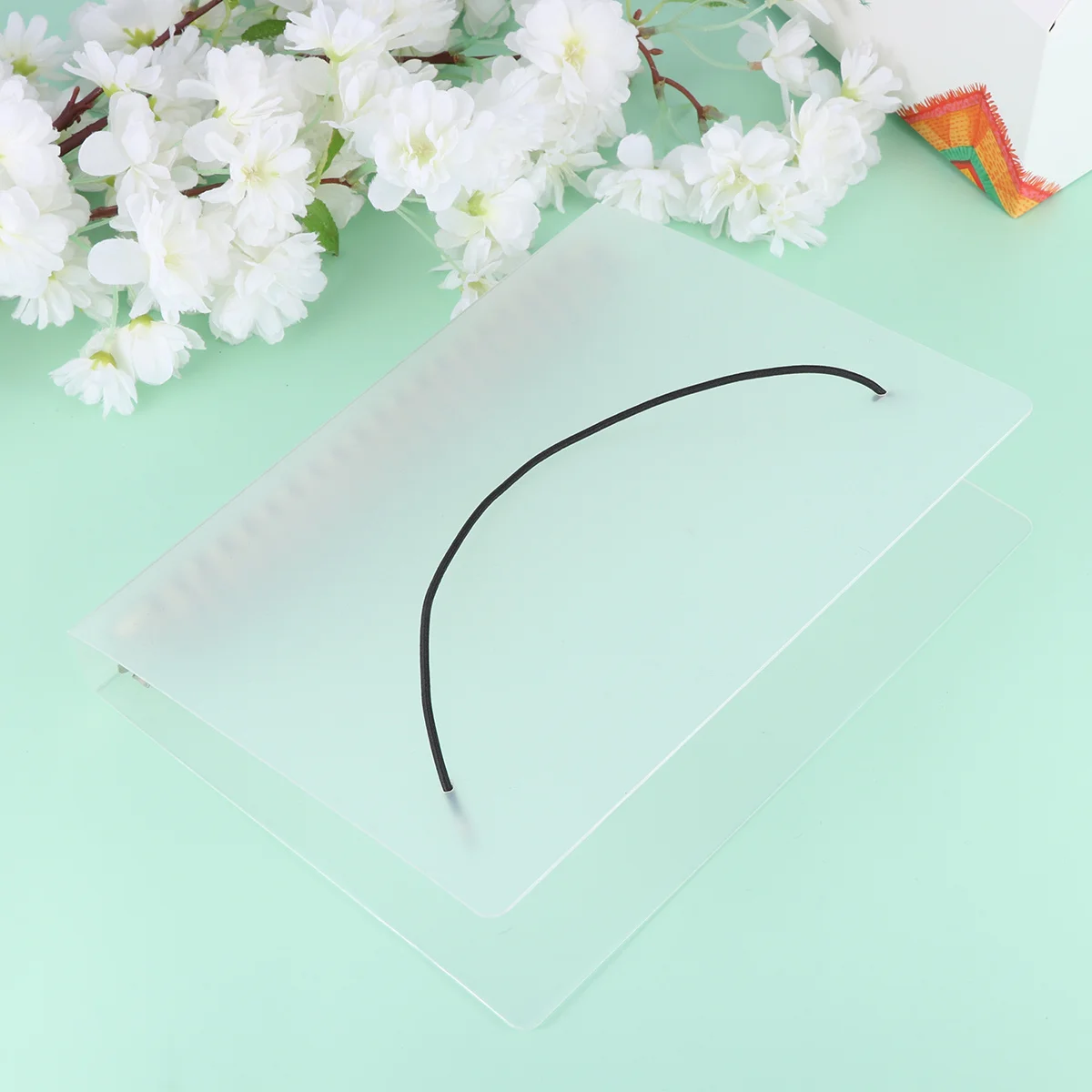 

2pcs Plastic Clipboard A5 Paper Holder Clip Board File Folder With Elastic Rope Wall Hanging Hole Smooth Edges Lightweight