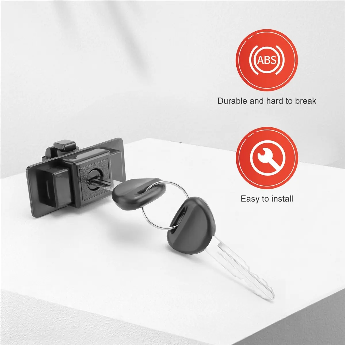 #17S Glove Box Lock Key for Mitsubishi Montero Pajero V31 V32 V33 92-00,MB846665,(ABS)
