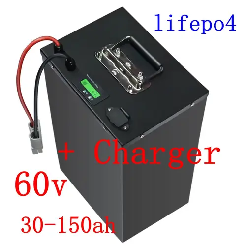 100Ah 60V 60Ah 80Ah 30Ah 60V 40Ah 150Ah 120Ahリン酸鉄リチウム電池、スクーター/ボート用Bluetooth APP BMS付き