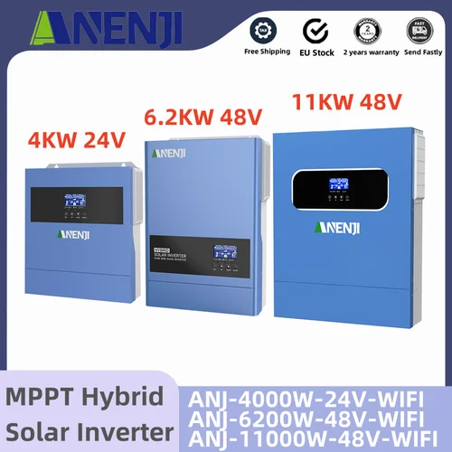 하이브리드 태양광 충전 컨트롤러, 그리드 오프 그리드 인버터, MPPT, PV 60-500VDC, 11KW, 6.2KW, 4KW, 24V, 48V, 100A, 120A, 160A 