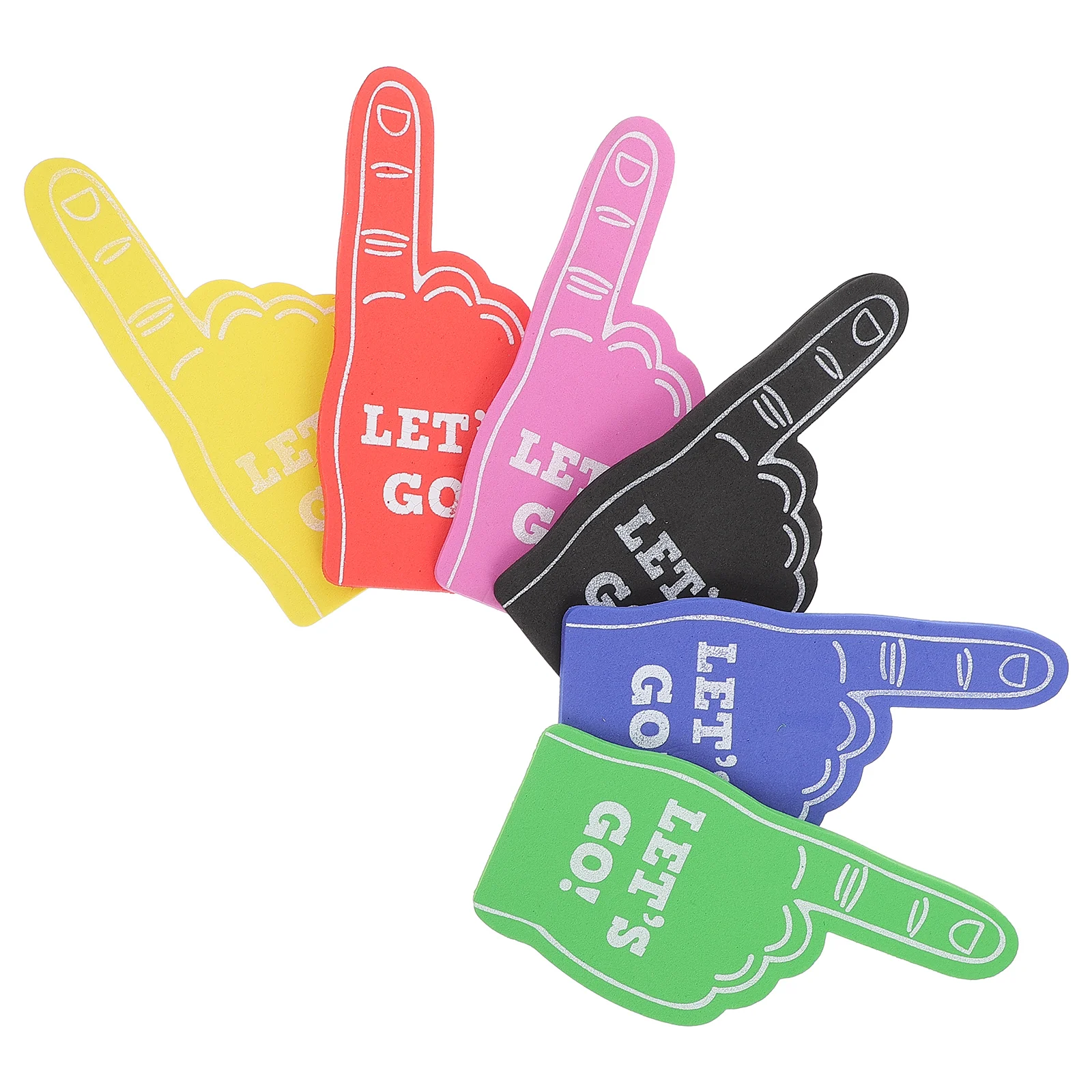 

6 Pcs Has Cheering Finger Cots Glove Puppets Cheerleading Accessories Props Fingers Supplies Funny Hand