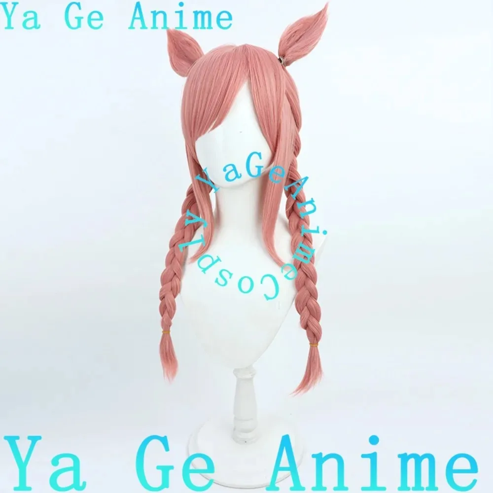 أوما موسومي بريتي ديربي أغنيس الرقمية الفائز الزي تأثيري الباروكات مع الضفائر التوأم أنيمي لعبة هالوين عرض الواقع الباروكات