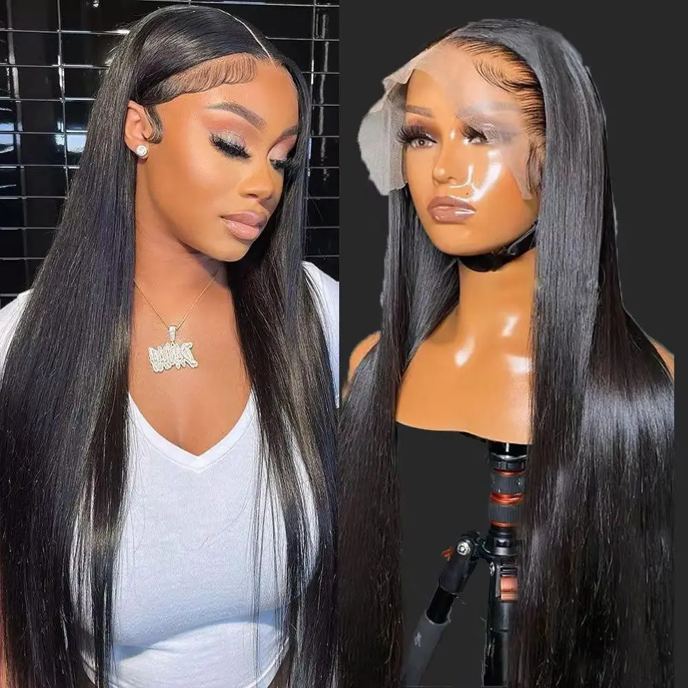 

40-дюймовый парик с прозрачной кружевной основой 13x6 HD, плотность 250, прямые волосы, для женщин, из натуральных волос, парик с прямой кружевной основой 13x4 360