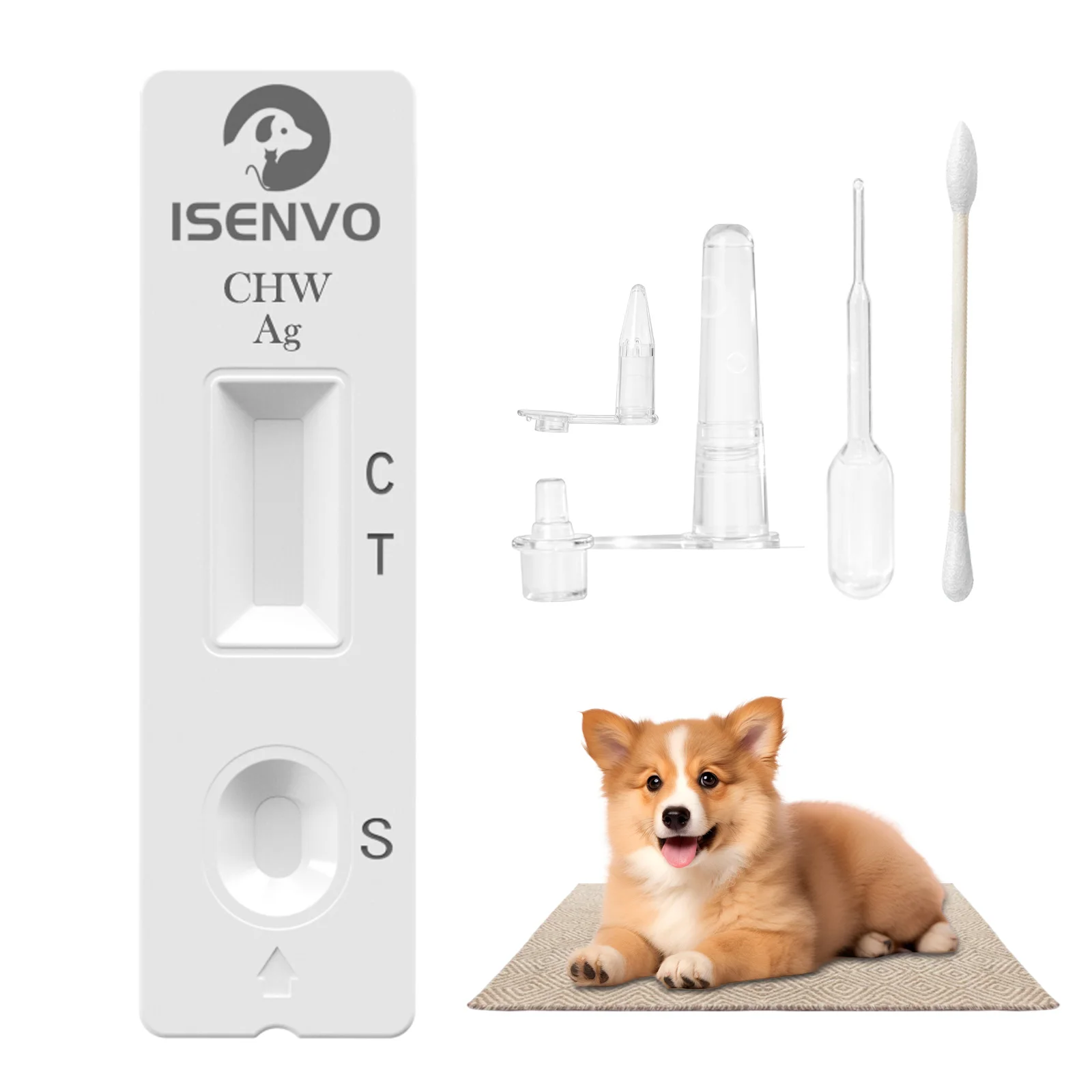 5pcs CHW Ag High-accuracy And High-sensitivity Rapid Test Kit For Dogs