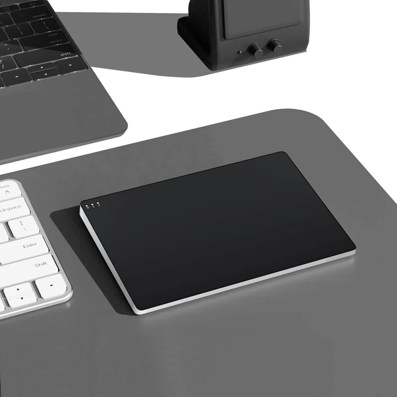 Trackpad Bluetooth Wireless 2.4G Wired Touchpad Touch Pad Rechargeable Trackpad Mouse for Laptop PC Pad Black