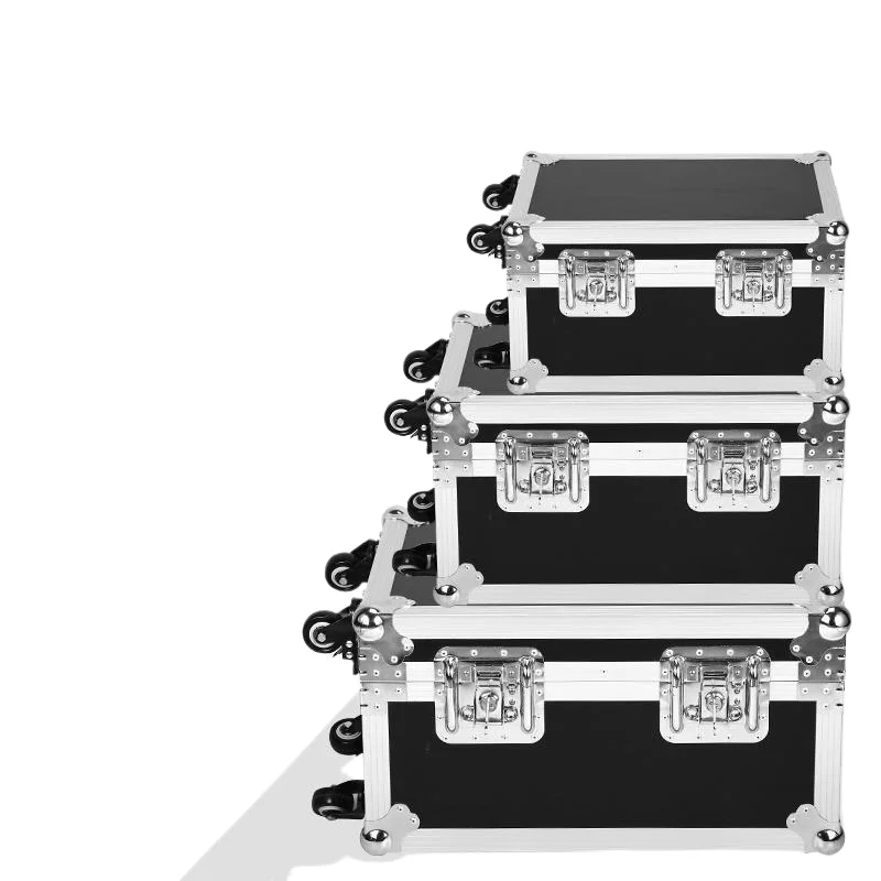 Custom-Made Large Handle Toolbox Multi-functional Maintenance Aluminum Alloy Box with Combination Lock Rolling Wheel Storage