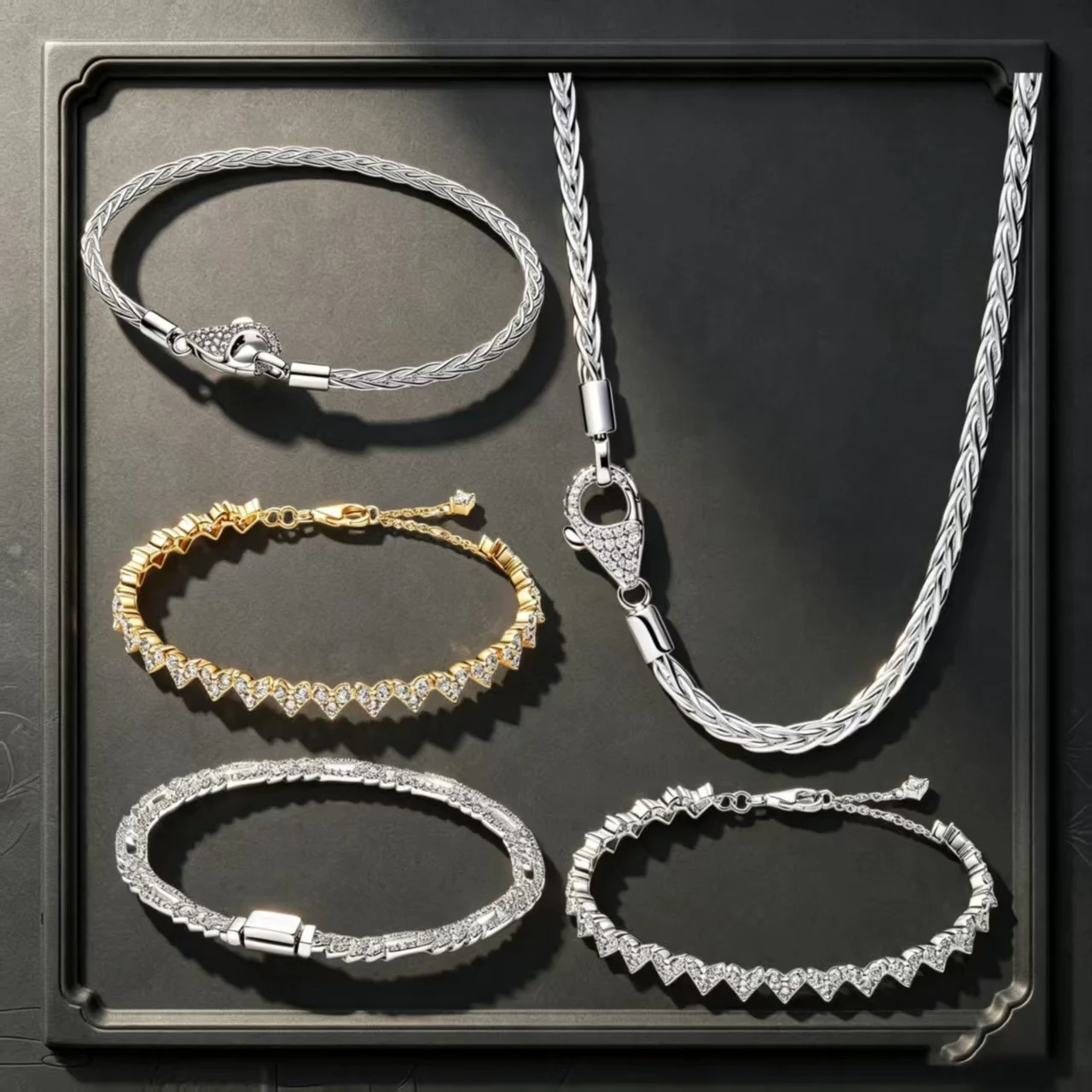 

2026 model 925 pure silver exquisite woven bracelet, a perfect jewelry surprise engagement gift, suitable for women
