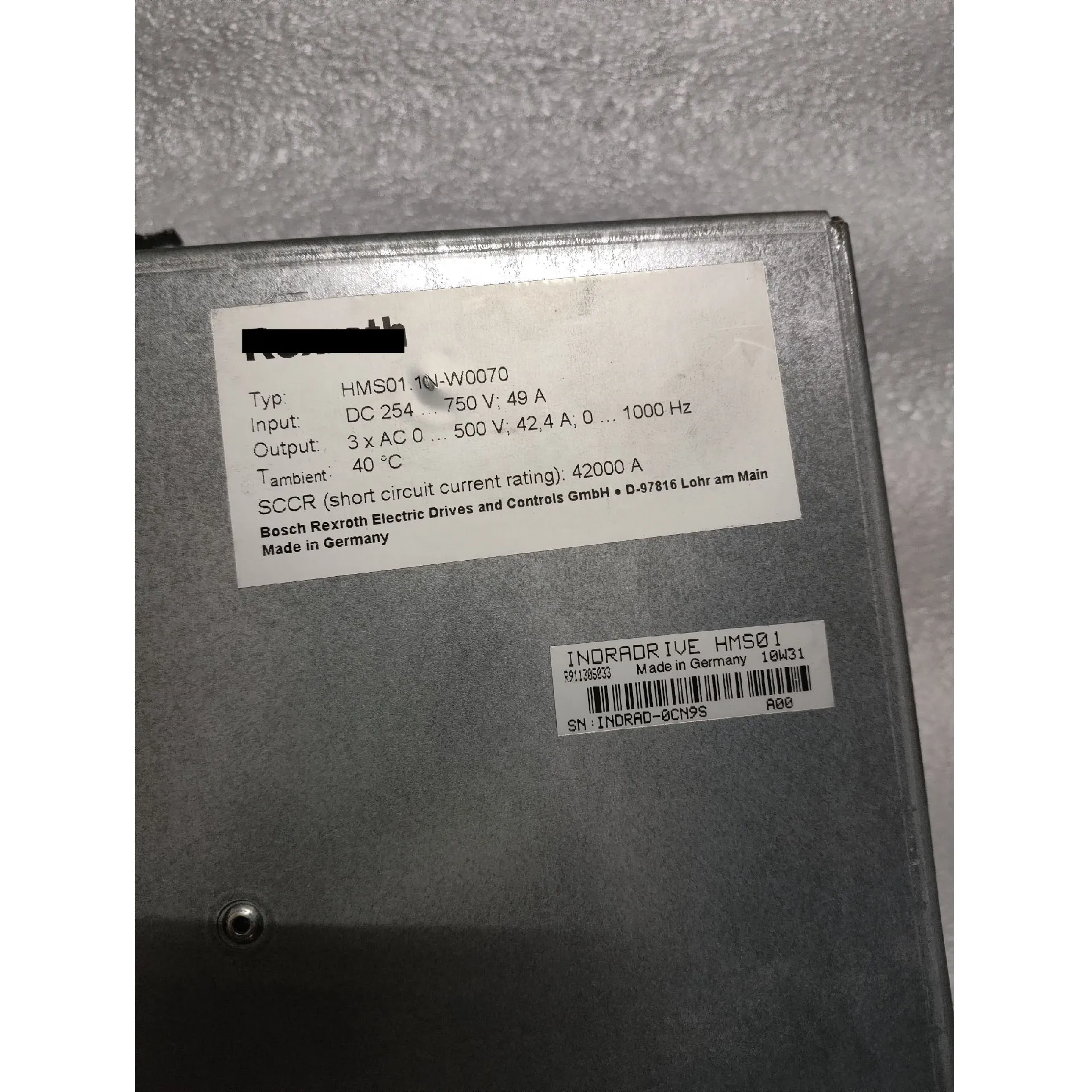 HMS01.1N-W0070-A-07-NNNN  Servo Drive    With warranty