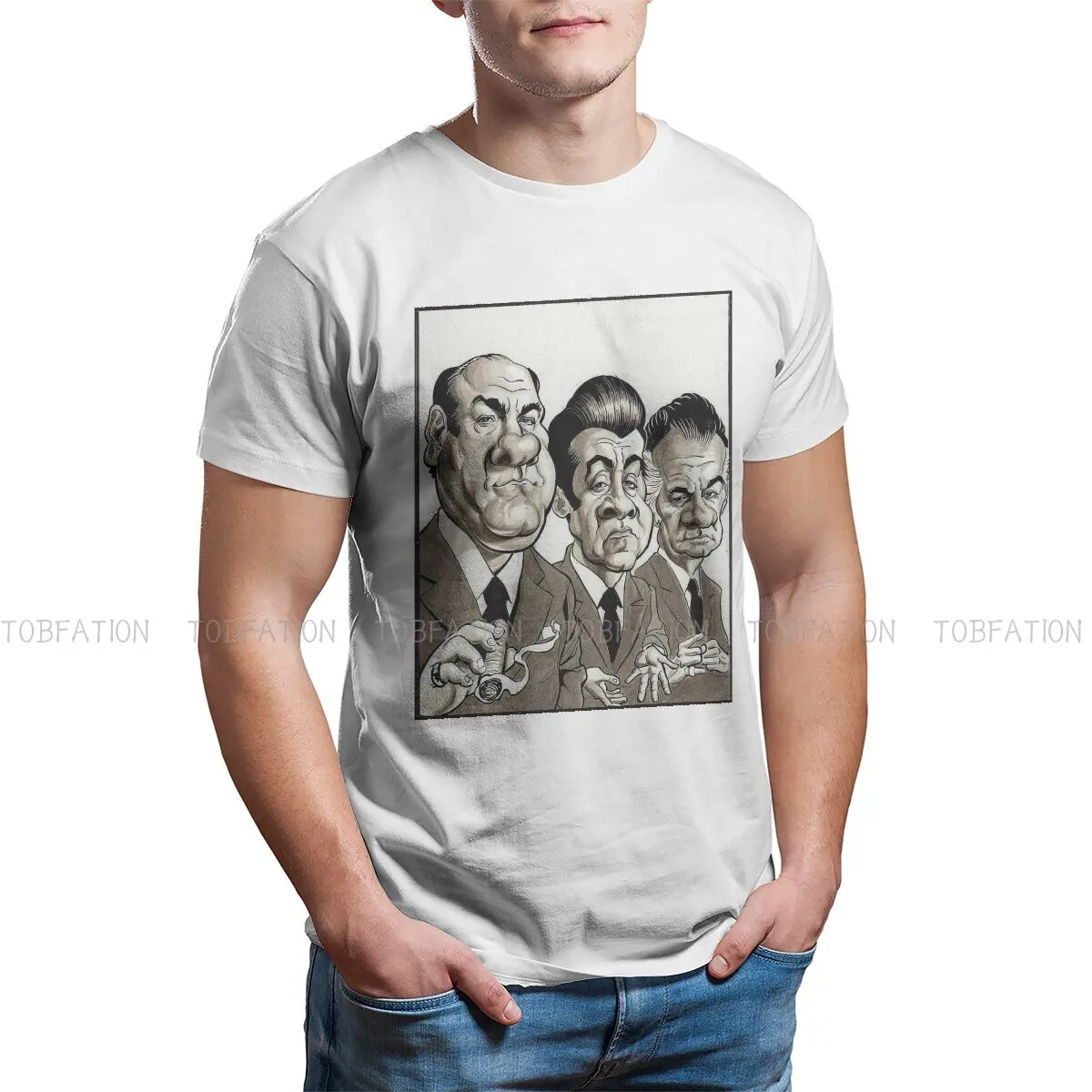 The Sopranos David Chase A Fictional Television Series Crewneck TShirts Three Eldest Brother  Print Men\'s T Shirt