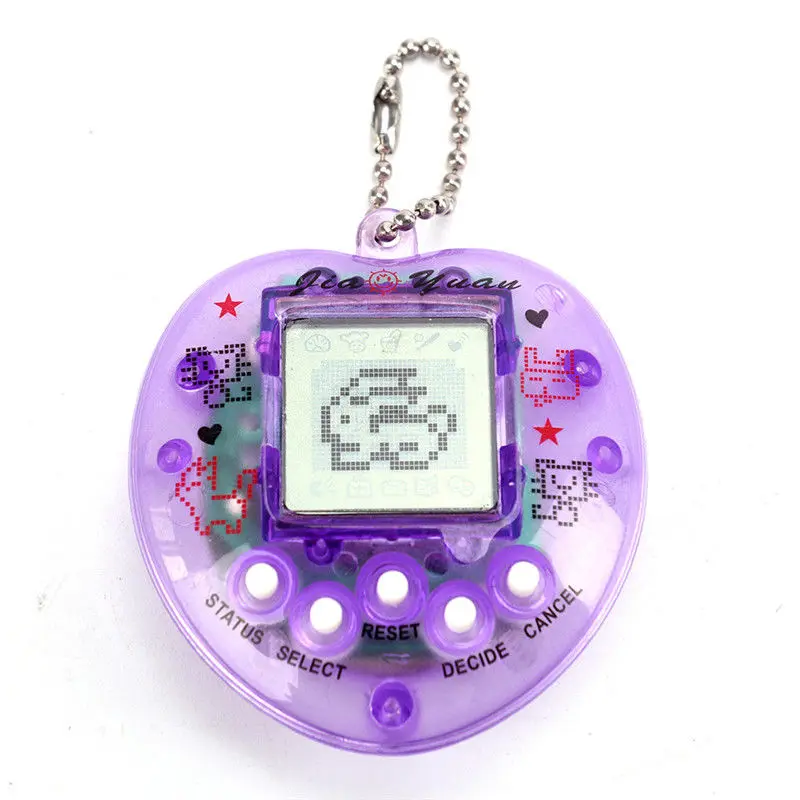 1Pc Random Color Children's Electronic Pet 168 Pets In 1 Virtual Cyber kid Digital Pet Toy Pixel Funny Gift Play Toy Keychain