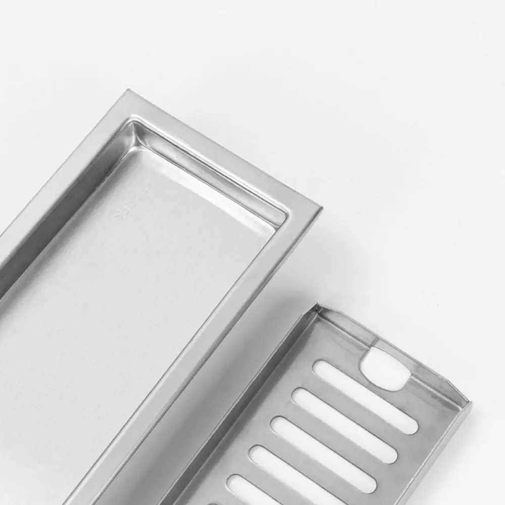 20/30/40/50Cm Linear Shower Drain Anti-odor 50mm with Sliding Connector Tile Insert Side Outlet Floor Drain Invisible Design