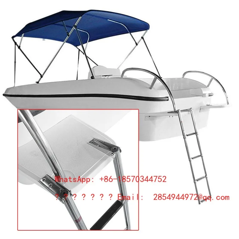Yacht Equipment Stainless Steel Launching Telescopic Ladder Folding Ladder Deck Ladder Yacht Hardware Accessories