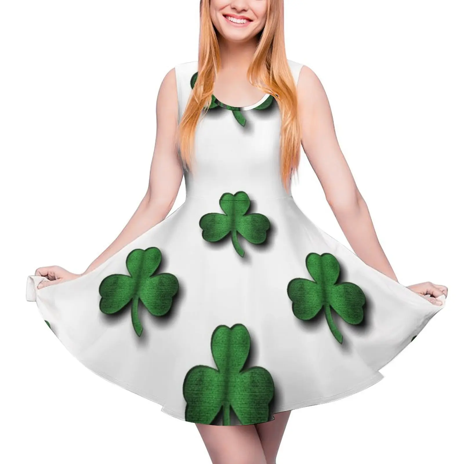 

Shamrock - 3D cut Sleeveless Dress women clothing 2024 new arrivals dress dresses ladies dresses for women 2024 womans clothing