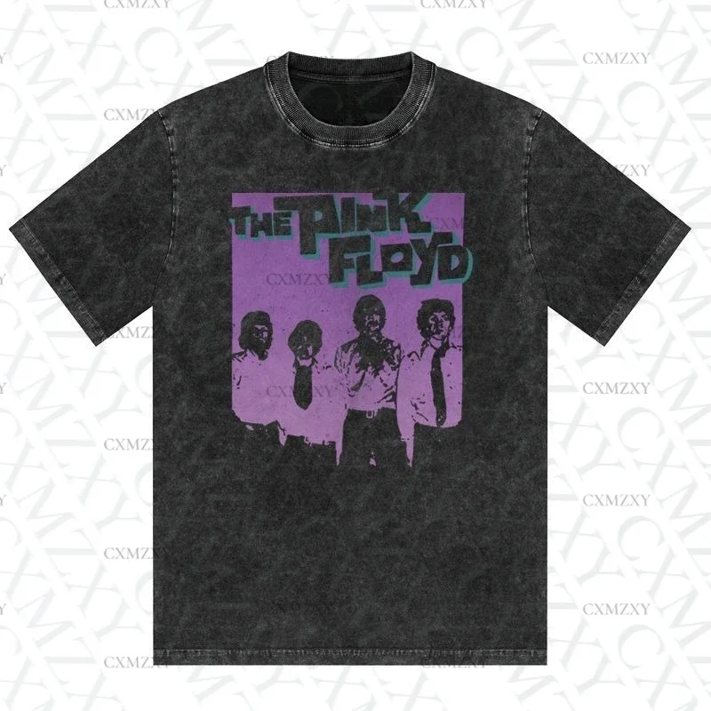 

Summer Pinke Floyde Make Old Washed Vintage Rock Short Sleeve 100% Cotton T-Shirt